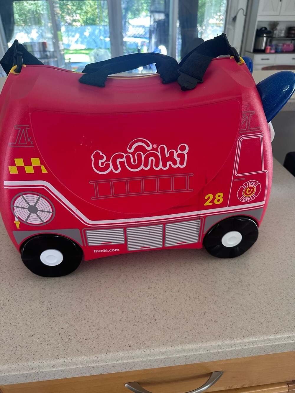 Trunki Frank the Fire Engine Kids Ride-On Suitcase